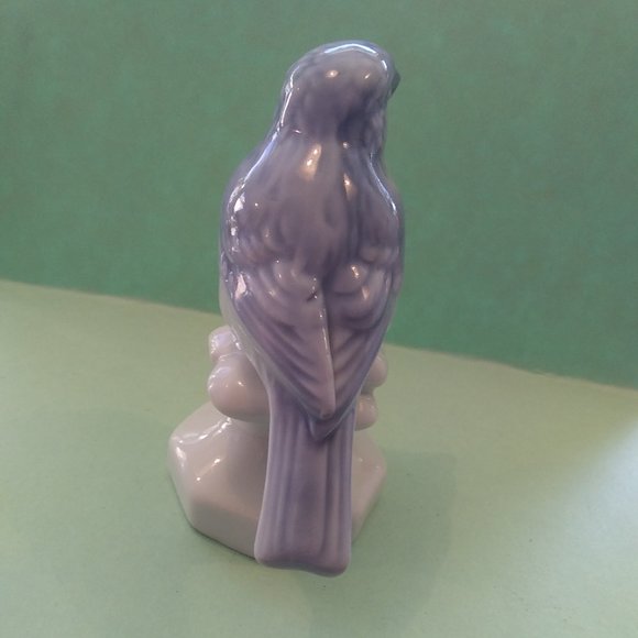 Vintage Gerold Porcelain Bavaria West Germany bird figurine blue and white - Picture 13 of 14